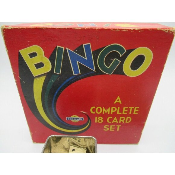 Somerville Bingo Game Made in Canada Complete 18 Card Set Chips - Picture 6 of 9